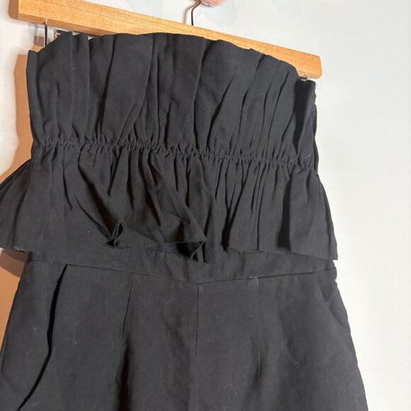NWT Entro black strapless ruffle romper - Picture 3 of 6
